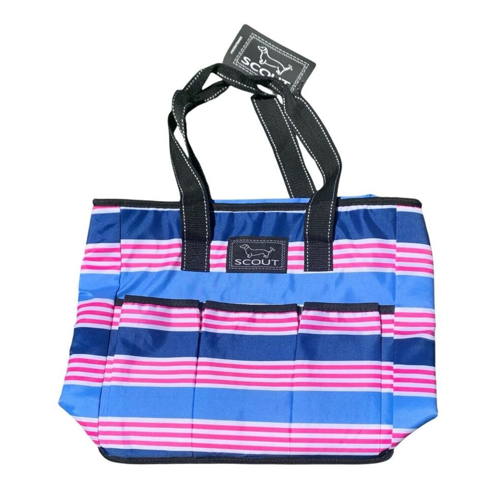 NEW NWT SCOUT PREPS COOL insulated TOTE COOLER BAG blue striped